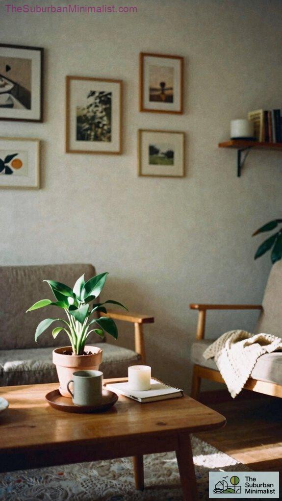 calm minimalist suburban living