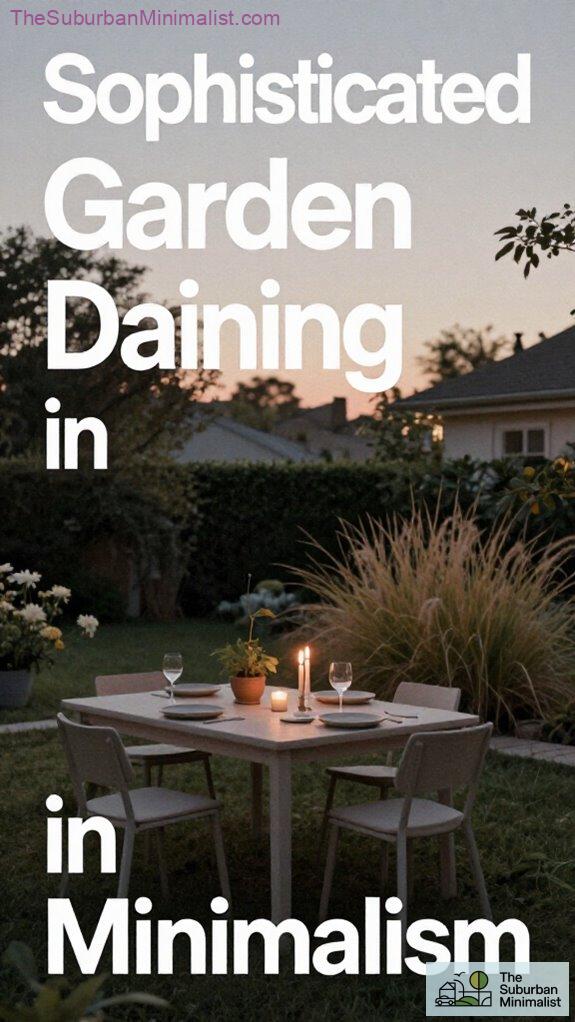 elegant suburban garden dining