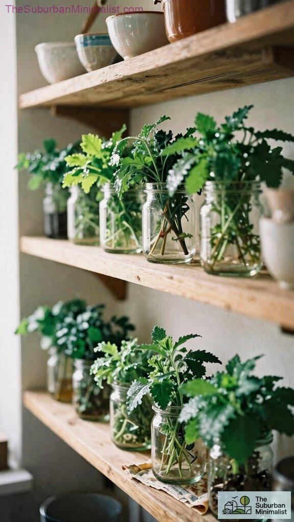 herbs wood vintage textiles