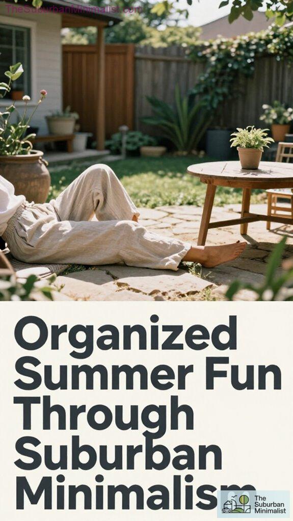 minimalist suburban summer activities