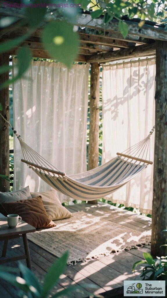 sunlit porch hammock retreat