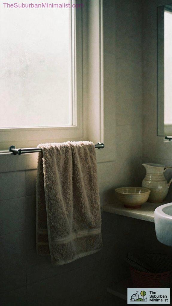 textured towels with minimal accessories