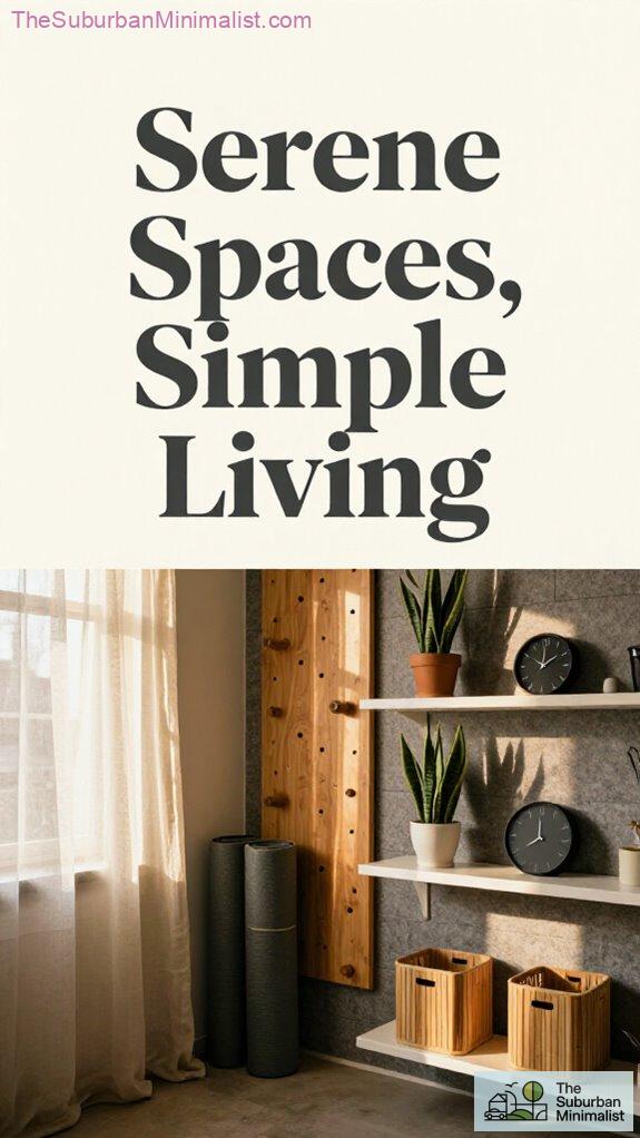 tranquil minimalist exercise areas