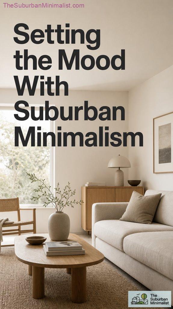 calm suburban minimalist vibe
