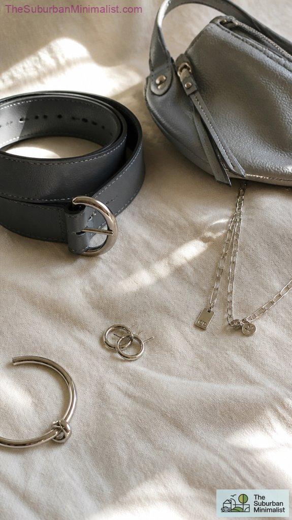 cool tone minimalist accessory curation