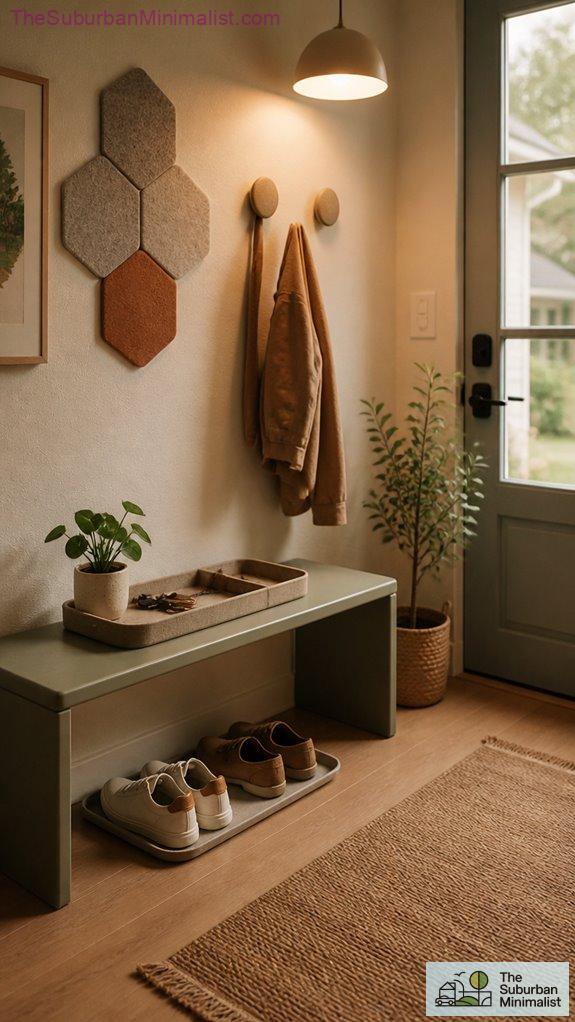 create inviting organized entryway