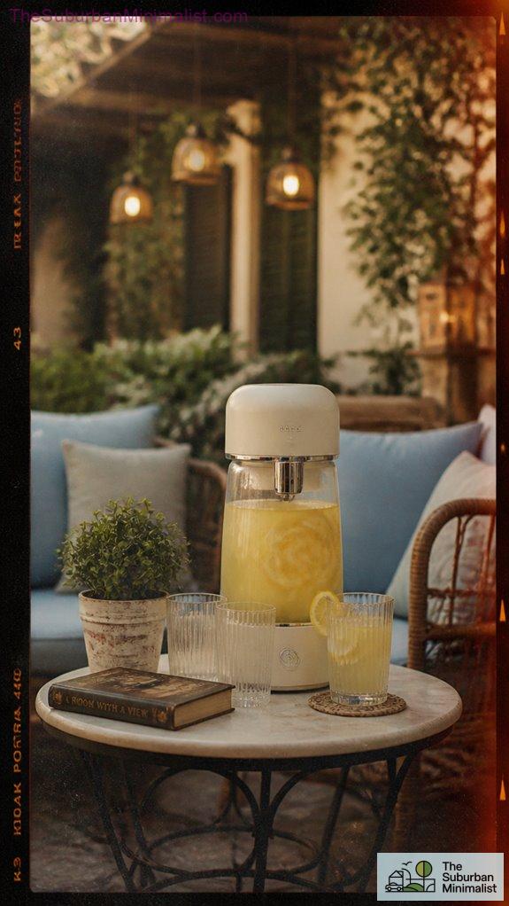 elegant outdoor beverage convenience