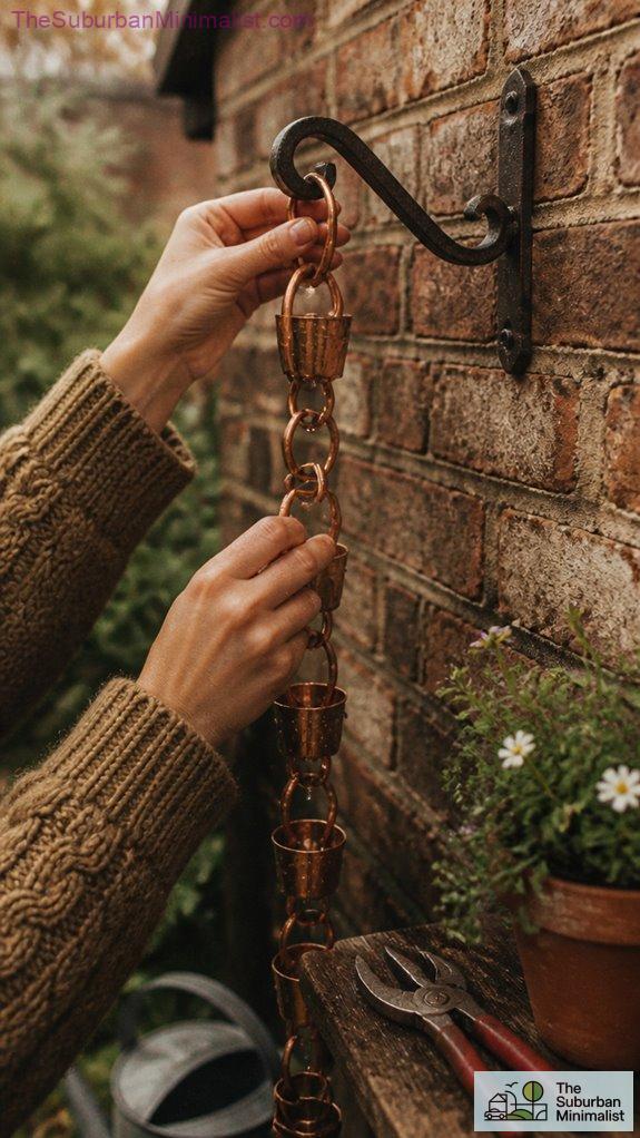 installing eco friendly rain chain