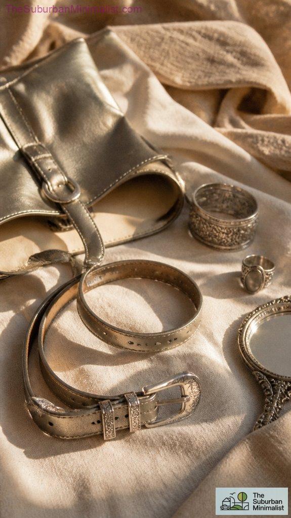 metallic accessories create visual harmony