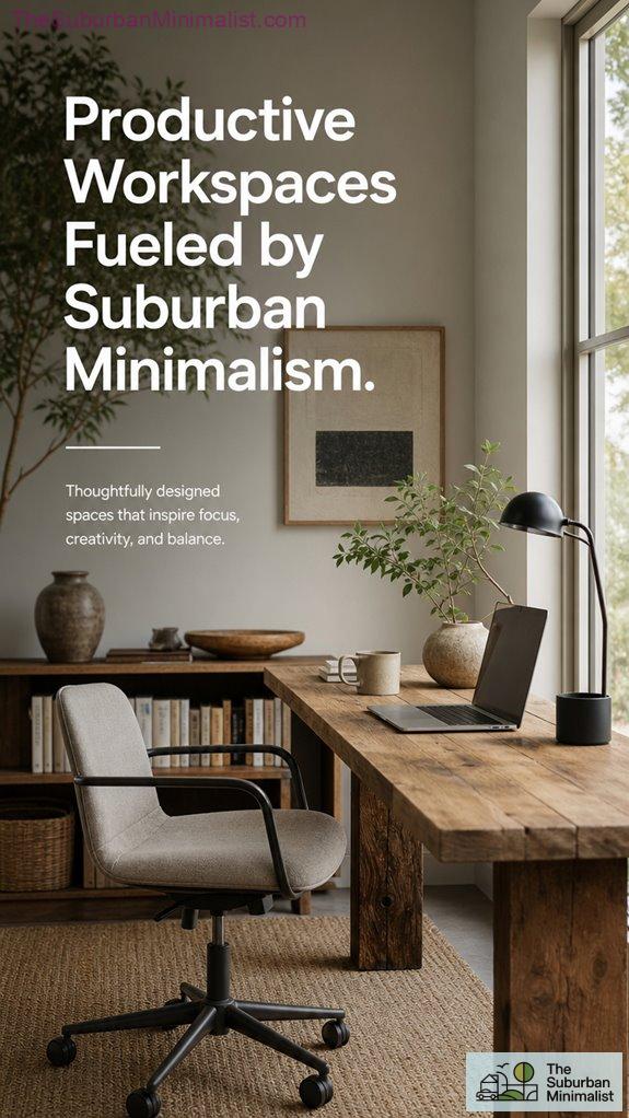 minimalist suburban workspaces