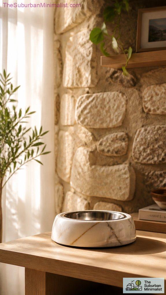 serene textured stone walls
