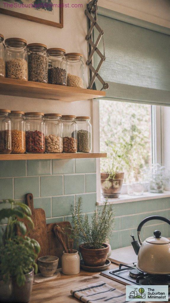 sleek hidden jar organization