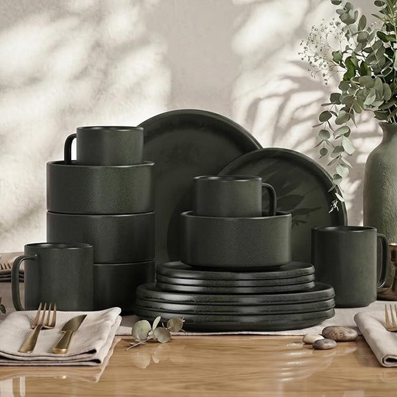 Kitchen Academy 16-Piece Stoneware Dinnerware Set