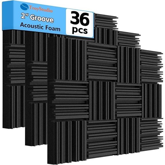 TroyStudio Acoustic Foam Panels 36 pcs 12x12 2