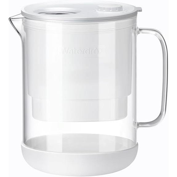 Waterdrop PT-72W 7-Cup Glass Water Filter Pitcher