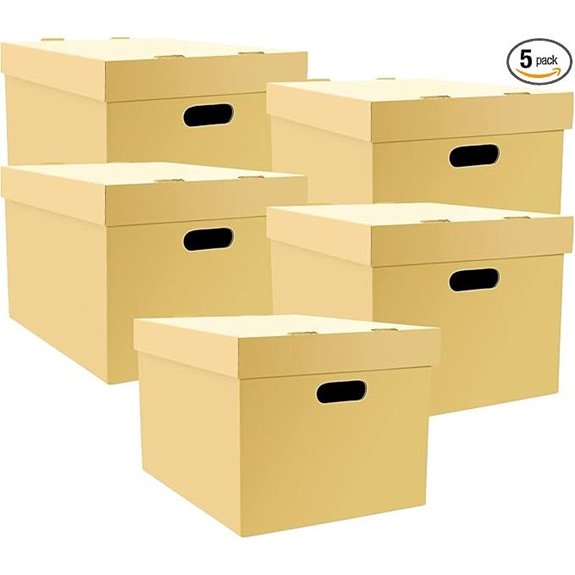 Archival Storage Cartons Acid-Free Pack of 5