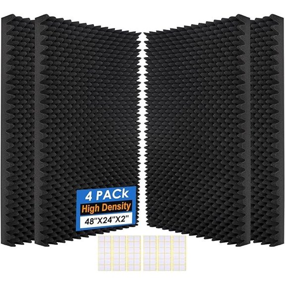 Egg Crate Acoustic Foam Panels - 4 Pack
