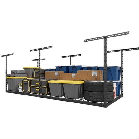 Jusgym Adjustable Overhead Garage Storage Rack System
