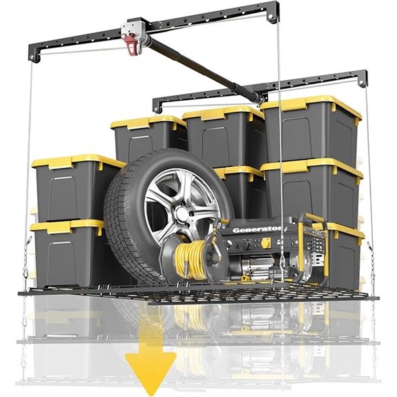 Adjustable Overhead Garage Storage Rack 250lbs Capacity