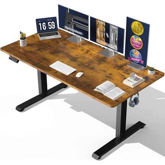 Veken 63 Electric Sit-Stand Desk for Home or Office