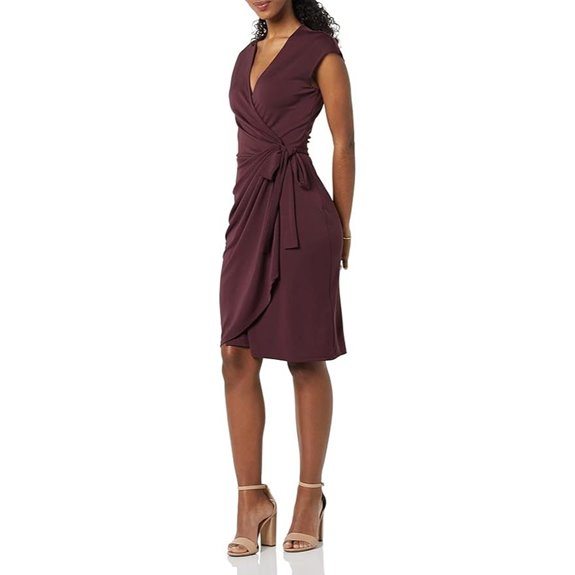 Amazon Essentials Women's Cap Sleeve Wrap Dress