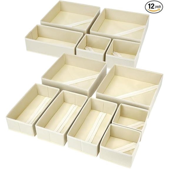 DIMJ 12 Pack Drawer Organizer for Baby Clothes