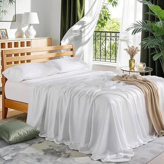 LBRO2M Rayon Bamboo King Bedding Sheet Set (4 Pcs)