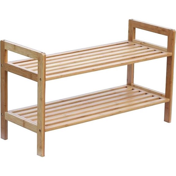 Oceanstar 2-Tier Bamboo Shoe Rack Brown SR1309