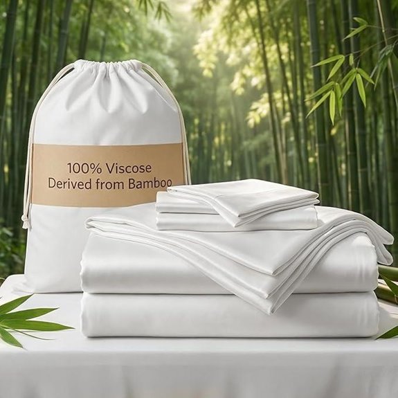 Bamboo Viscose King Sheets Set with Deep Pockets