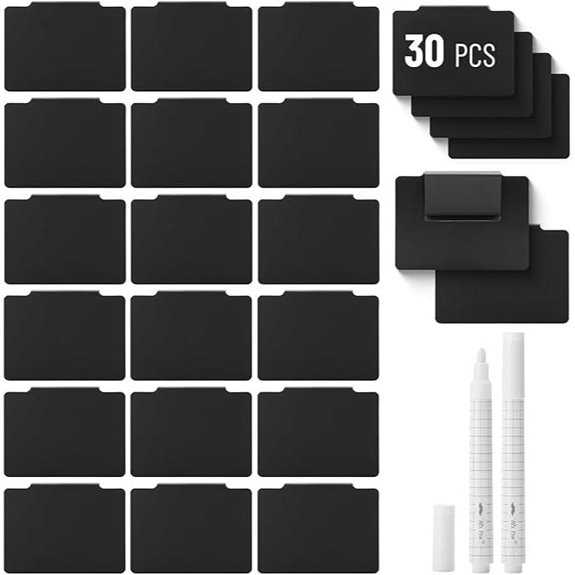 Basket Labels Clip On Set with Markers (32 pcs)