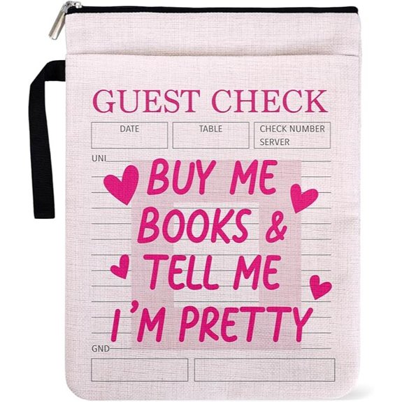 Buy Me Books Book Sleeve with Zipper and Pouch