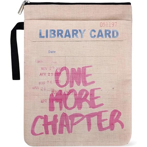 Book Sleeve for Book Lovers with Zipper and Pocket