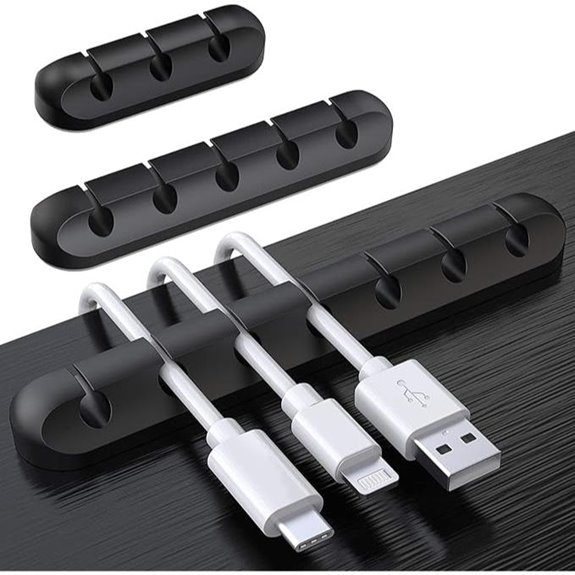 Soulwit 3-Pack Cable Organizer Clips for Desktop