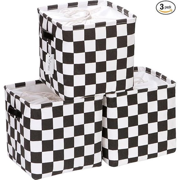 Hinwo 3-Pack Canvas Cube Storage Shelves