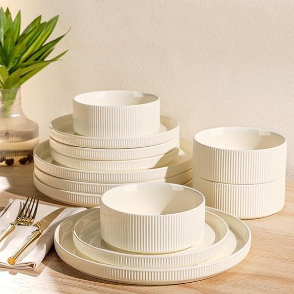 TheTerra 12-Piece Ceramic Dinnerware Set for 4