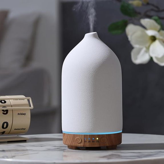 Gooamp 200ML Ceramic Oil Diffuser with LED Lights