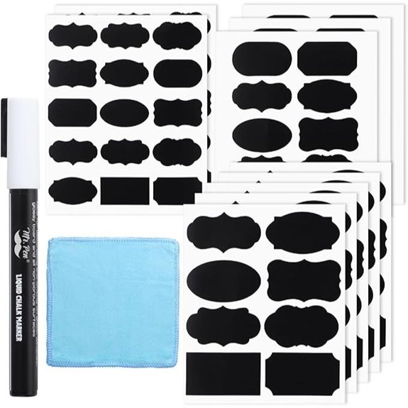Mr. Pen Chalkboard Labels 100 pcs Assorted Shapes