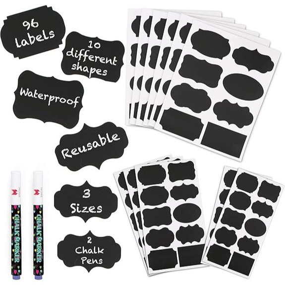 Mantah Chalkboard Labels Set with Chalk Markers
