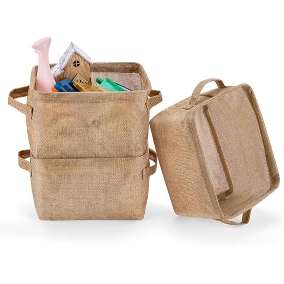 AARAINBOW Canvas Storage Bins with Handles (3 Pack)