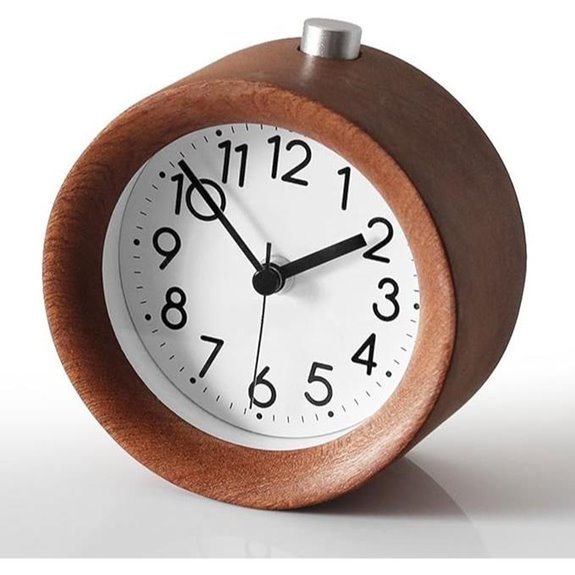 Small Battery Travel Alarm Clock with Light & Snooze