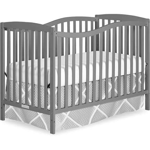 Chelsea 5-in-1 Convertible Baby Crib in Steel Grey