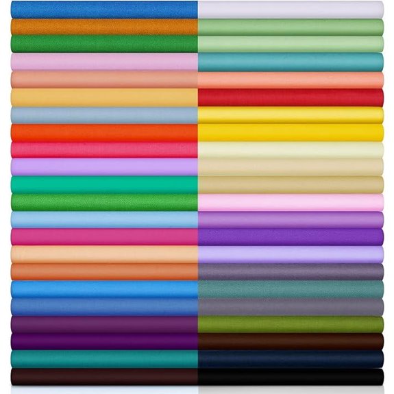 Macarrie 40 Pcs Cotton Fat Quarter Fabric Bundle