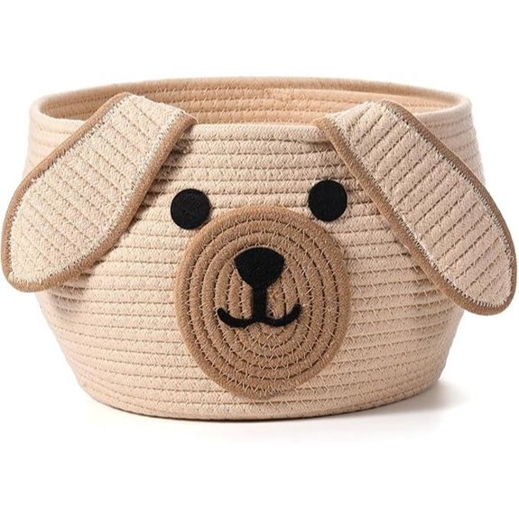 Zopeal Woven Cotton Rope Dog Basket (13x8 Inch)