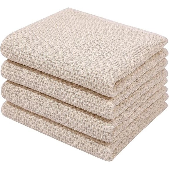 Homaxy Cotton Waffle Kitchen Towels 4-Pack