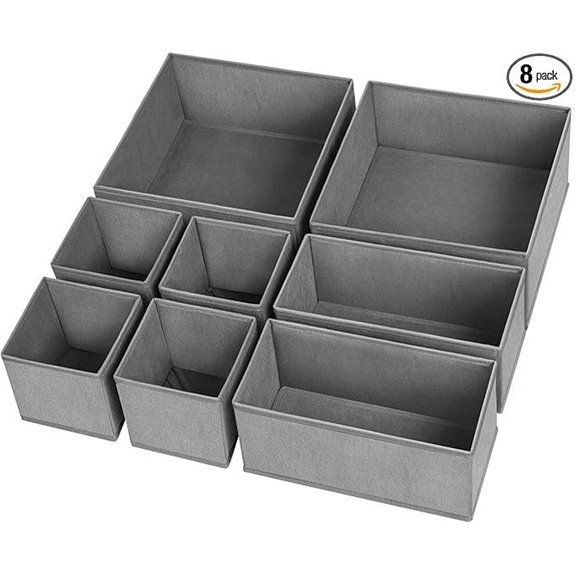 Criusia Drawer Organizer 8 Pack Closet Dividers