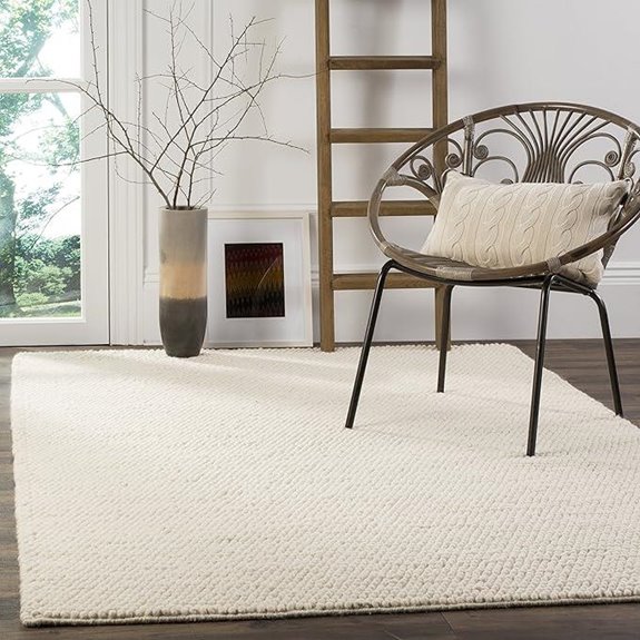Safavieh Ivory Wool Blend Area Rug (5x8)