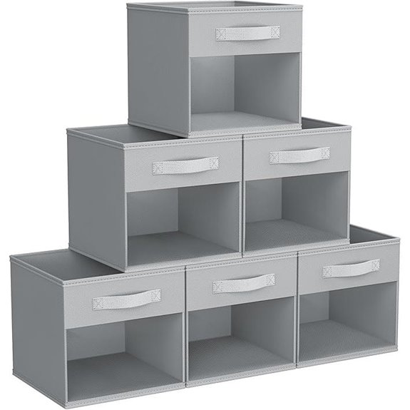DIMJ 11x11 Inch Collapsible Storage Cubes (6 Pack)