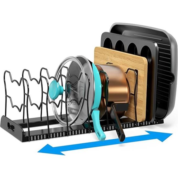 Simple Houseware Expandable Pan Organizer Rack