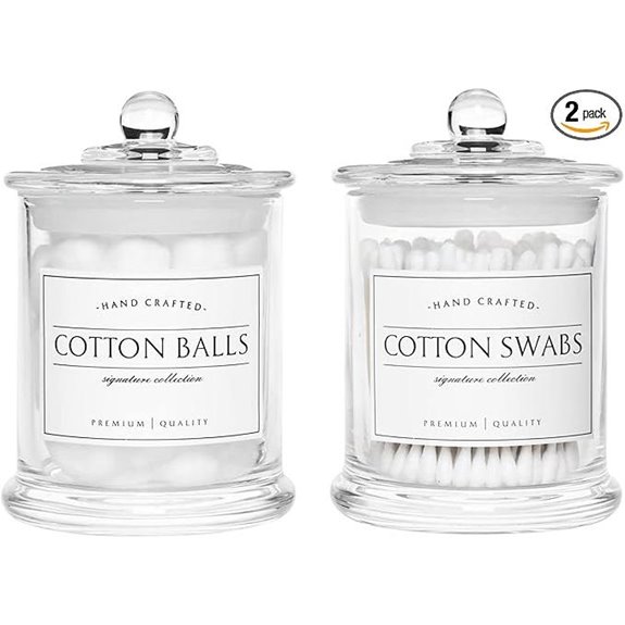 Volisnova 2 Pack Farmhouse Apothecary Jars with Labels