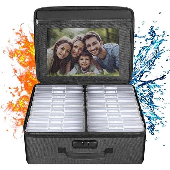 Engpow Fireproof Photo Storage Box with Lock